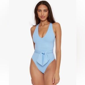 BECCA Light Blue One Piece Swimsuit